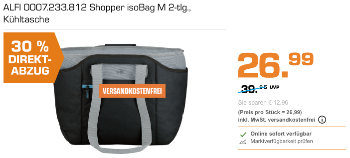 alfi isoBag M 2 Kühltasche/Shopper, 23 Liter alfi isoBag M 2 Kühltasche/Shopper, 23 Liter