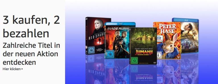 Amazon Filme und TV-Serien - Aktion (DVD & Blu-ray): 3 kaufen, 2 zahlen - jetzt 32% billiger Amazon Filme und TV-Serien - Aktion (DVD & Blu-ray): 3 kaufen, 2 zahlen - jetzt 32% billiger
