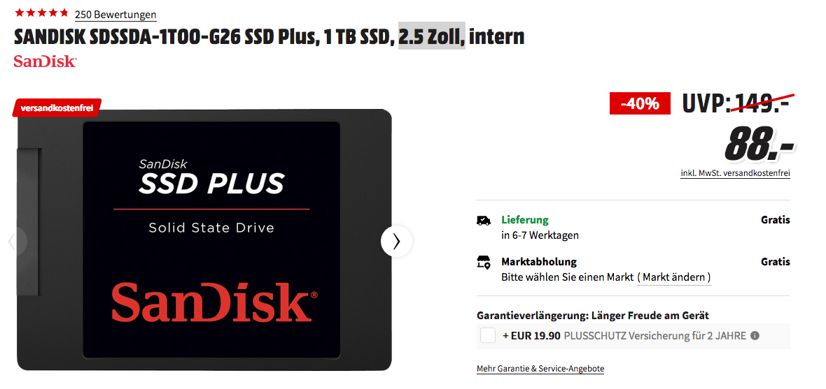 ANDISK SDSSDA-1T00-G26 SSD Plus 2.5 Zoll 1 TB interne SSD-Festplatte, ANDISK SDSSDA-1T00-G26 SSD Plus 2.5 Zoll 1 TB interne SSD-Festplatte,