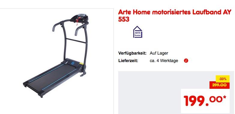 Arte Home motorisiertes Laufband AY 553 - jetzt 13% billiger Arte Home motorisiertes Laufband AY 553 - jetzt 13% billiger