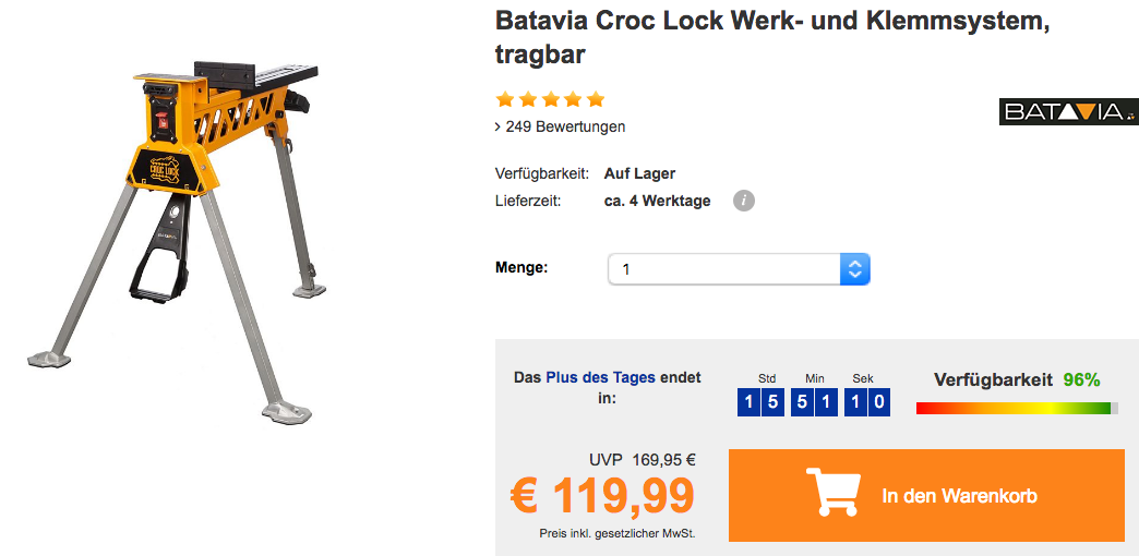 Batavia Croc Lock Werk- und Klemmsystem Batavia Croc Lock Werk- und Klemmsystem