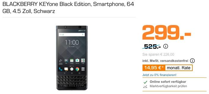 BLACKBERRY KEYone Black Edition Smartphone 64 GB - jetzt 14% billiger BLACKBERRY KEYone Black Edition Smartphone 64 GB - jetzt 14% billiger