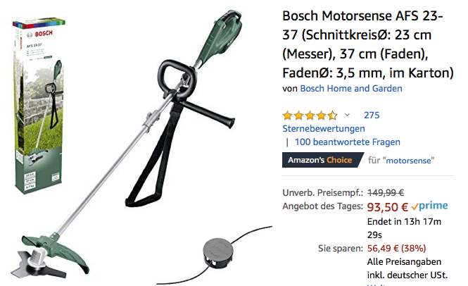 Bosch Elektro-Freischneider AFS 23-37, 950 Watt Bosch Elektro-Freischneider AFS 23-37, 950 Watt