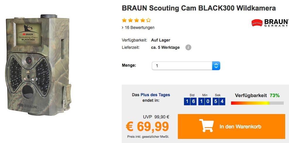 BRAUN Scouting Cam BLACK300 Wildkamera für Tag- und Nachtaufnahmen - jetzt 13% billiger BRAUN Scouting Cam BLACK300 Wildkamera für Tag- und Nachtaufnahmen - jetzt 13% billiger