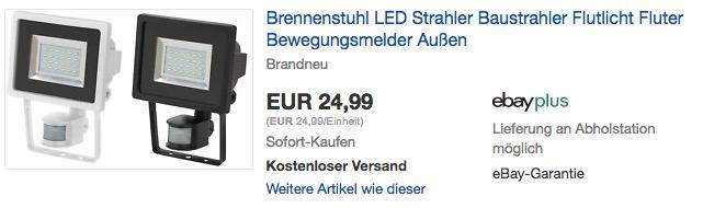 Brennenstuhl SMD-LED-Leuchte / LED Strahler mit Bewegungsmelder - jetzt 13% billiger Brennenstuhl SMD-LED-Leuchte / LED Strahler mit Bewegungsmelder - jetzt 13% billiger