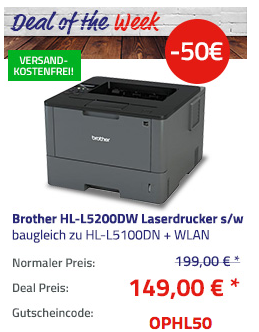 Brother HL-L5200DW A4 Laserdrucker s/w Brother HL-L5200DW A4 Laserdrucker s/w