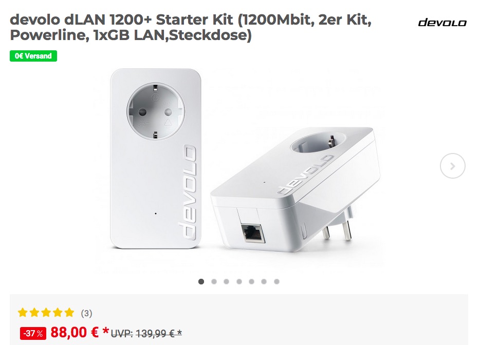 devolo dLAN 1200+ Starter Kit bis zu 1200 Mbit/s für Datenübertragungen über die Steckdose - jetzt 8% billiger devolo dLAN 1200+ Starter Kit bis zu 1200 Mbit/s für Datenübertragungen über die Steckdose - jetzt 8% billiger