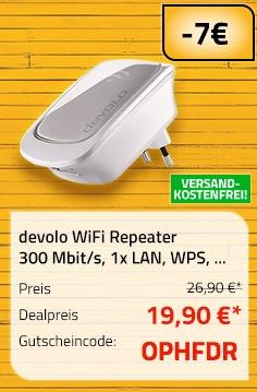 devolo WiFi Repeater 300 Mbit/s - jetzt 26% billiger devolo WiFi Repeater 300 Mbit/s - jetzt 26% billiger