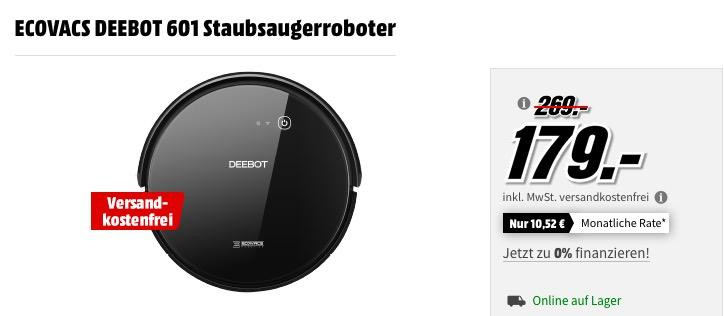 ECOVACS DEEBOT 601 Staubsaugerroboter - jetzt 33% billiger ECOVACS DEEBOT 601 Staubsaugerroboter - jetzt 33% billiger