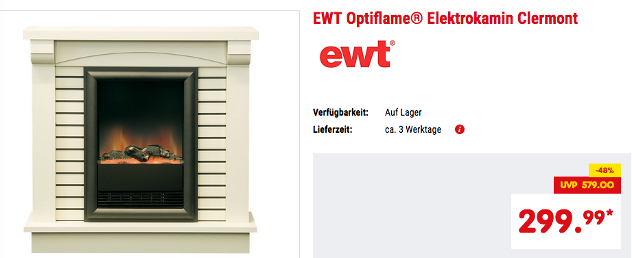EWT Optiflame® Elektrokamin Clermont EWT Optiflame® Elektrokamin Clermont