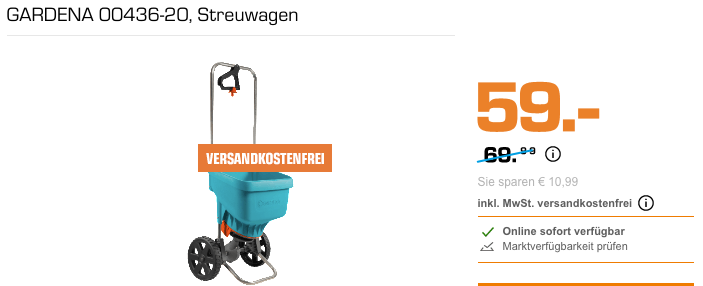 GARDENA 00436-20 Streuwagen, Universalstreuer GARDENA 00436-20 Streuwagen, Universalstreuer