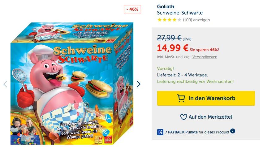 Goliath 30341 Schweine Schwarte Kinder-Gesellschaftsspiel - jetzt 31% billiger Goliath 30341 Schweine Schwarte Kinder-Gesellschaftsspiel - jetzt 31% billiger