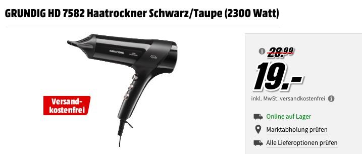 GRUNDIG HD 7582 Haatrockner Schwarz/Taupe - jetzt 25% billiger GRUNDIG HD 7582 Haatrockner Schwarz/Taupe - jetzt 25% billiger