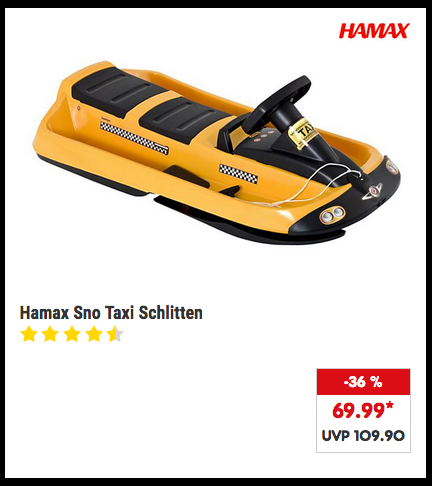 Hamax Sno Taxi Schlitten, 110 cm lang Hamax Sno Taxi Schlitten, 110 cm lang