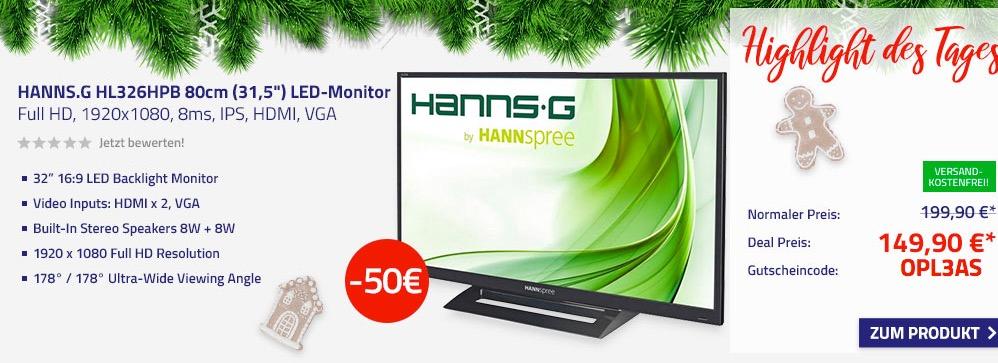 HANNS.G HL326HPB 80cm (31,5") LED-Monitor HANNS.G HL326HPB 80cm (31,5") LED-Monitor
