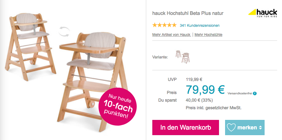 hauck mitwachsender Kinder-Hochstuhl Beta Plus Natur hauck mitwachsender Kinder-Hochstuhl Beta Plus Natur