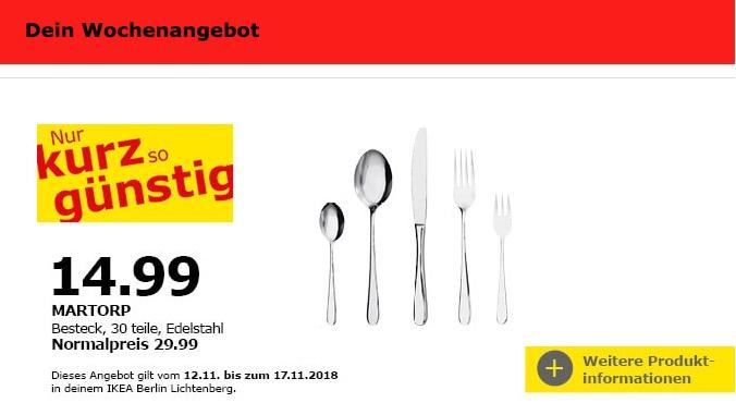 IKEA Berlin-Lichtenberg - MARTORP Besteck, 30 teile - jetzt 50% billiger IKEA Berlin-Lichtenberg - MARTORP Besteck, 30 teile - jetzt 50% billiger