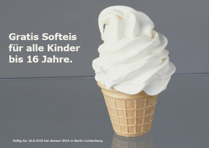 IKEA Berlin-Lichtenberg Softeis - jetzt 100% billiger IKEA Berlin-Lichtenberg Softeis - jetzt 100% billiger