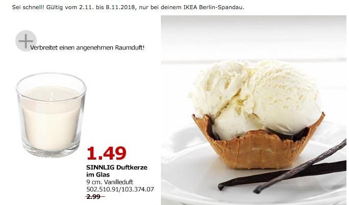 IKEA Berlin-Spandau - SINNLIG Duftkerze im Glas - jetzt 50% billiger IKEA Berlin-Spandau - SINNLIG Duftkerze im Glas - jetzt 50% billiger