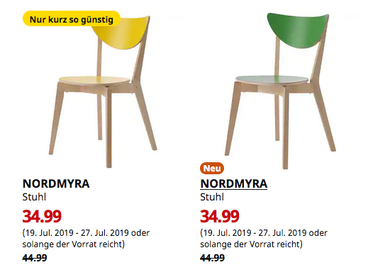 IKEA Berlin-Tempelhof - NORDMYRA Stuhl, gelb oder grün IKEA Berlin-Tempelhof - NORDMYRA Stuhl, gelb oder grün