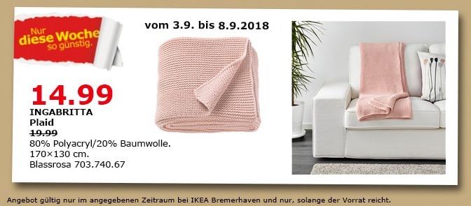 IKEA Bremerhaven - INGABRITTA Plaid - jetzt 25% billiger IKEA Bremerhaven - INGABRITTA Plaid - jetzt 25% billiger