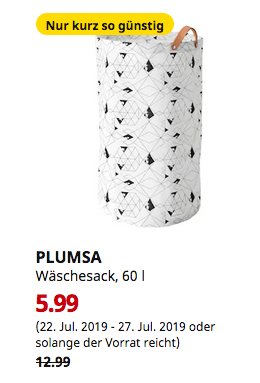 IKEA Bremerhaven - PLUMSA Wäschesack, weiß, schwarz, 60 l IKEA Bremerhaven - PLUMSA Wäschesack, weiß, schwarz, 60 l