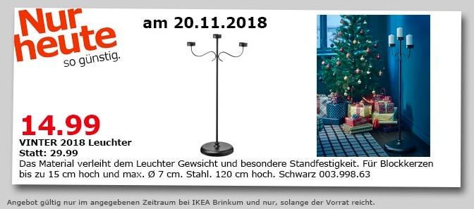 IKEA Brinkum - VINTER 2018 Leuchter, 120 cm hoch, schwarz - jetzt 50% billiger IKEA Brinkum - VINTER 2018 Leuchter, 120 cm hoch, schwarz - jetzt 50% billiger