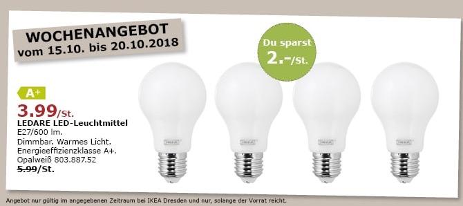 IKEA Dresden - LEDARE LED-Leuchtmittel - jetzt 33% billiger IKEA Dresden - LEDARE LED-Leuchtmittel - jetzt 33% billiger
