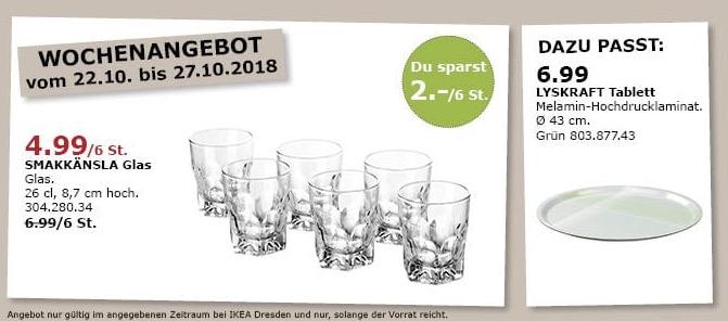IKEA Dresden - SMAKKÄNSLA Glas, 6 St. - jetzt 29% billiger IKEA Dresden - SMAKKÄNSLA Glas, 6 St. - jetzt 29% billiger