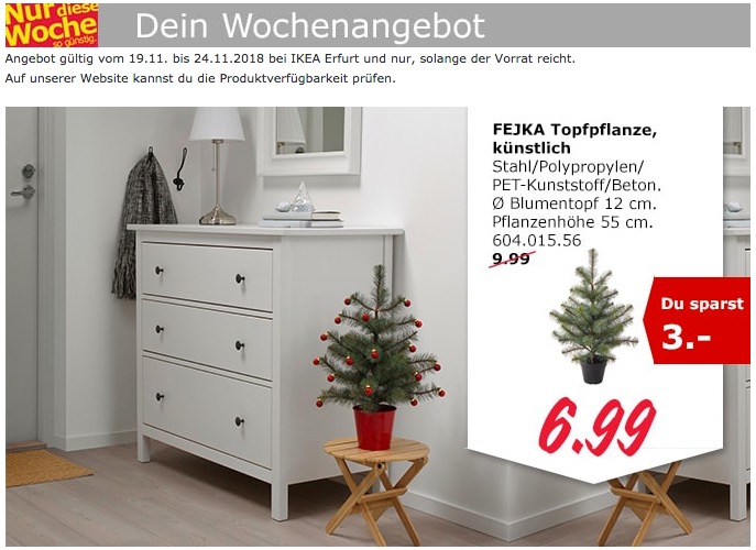 IKEA Erfurt - FEJKA Weihnachtsbaum, künstlich - jetzt 30% billiger IKEA Erfurt - FEJKA Weihnachtsbaum, künstlich - jetzt 30% billiger