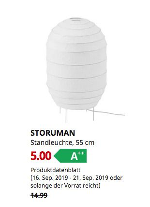 IKEA Erfurt - STORUMAN Standleuchte, weiß, 55 cm IKEA Erfurt - STORUMAN Standleuchte, weiß, 55 cm