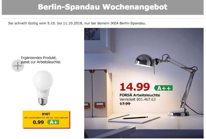 IKEA FORSA Arbeitsleuchte - jetzt 17% billiger IKEA FORSA Arbeitsleuchte - jetzt 17% billiger