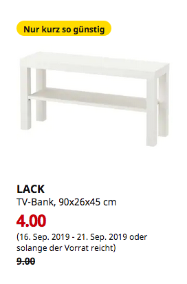 IKEA IKEA Köln-Am Butzweilerhof - LACK TV-Bank, weiß, 90x26x45 cm IKEA IKEA Köln-Am Butzweilerhof - LACK TV-Bank, weiß, 90x26x45 cm