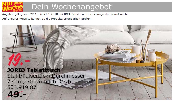 IKEA JORID Tabletttisch - jetzt 61% billiger IKEA JORID Tabletttisch - jetzt 61% billiger