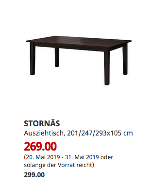 IKEA Köln-Godorf - STORNÄS Ausziehtisch, braunschwarz, 201/247/293x105 cm IKEA Köln-Godorf - STORNÄS Ausziehtisch, braunschwarz, 201/247/293x105 cm