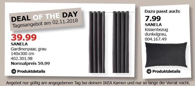 IKEA Kamen - SANELA Gardinenpaar, grau, 140x300 cm - jetzt 33% billiger IKEA Kamen - SANELA Gardinenpaar, grau, 140x300 cm - jetzt 33% billiger
