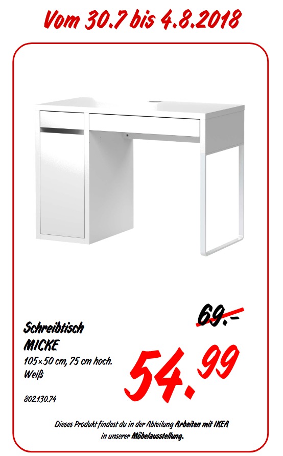 IKEA Koblenz MICKE Schreibtisch - jetzt 20% billiger IKEA Koblenz MICKE Schreibtisch - jetzt 20% billiger