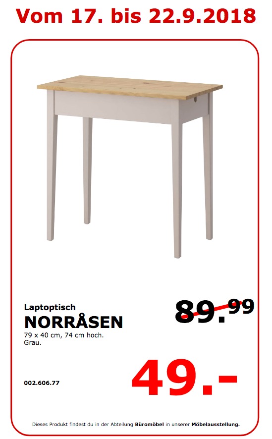 IKEA Koblenz - NORRASEN Laptoptisch - jetzt 46% billiger IKEA Koblenz - NORRASEN Laptoptisch - jetzt 46% billiger