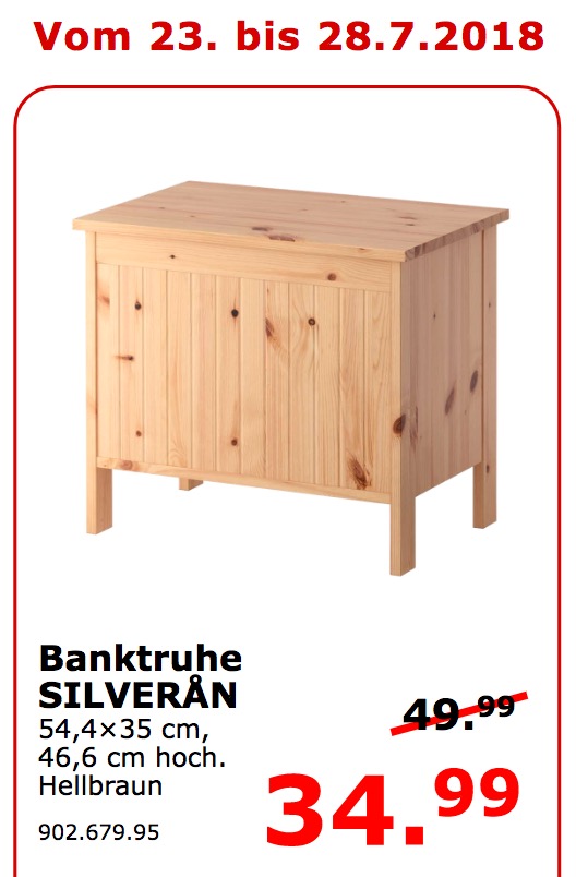 IKEA Koblenz SILVERAN Banktruhe - jetzt 30% billiger IKEA Koblenz SILVERAN Banktruhe - jetzt 30% billiger