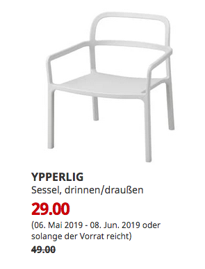 IKEA Mannheim - YPPERLIG Sessel, drinnen/draußen, hellgrau IKEA Mannheim - YPPERLIG Sessel, drinnen/draußen, hellgrau