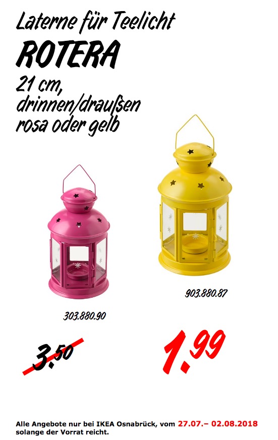 IKEA Osnabrück ROTERA Laterne für Teelicht - jetzt 43% billiger IKEA Osnabrück ROTERA Laterne für Teelicht - jetzt 43% billiger