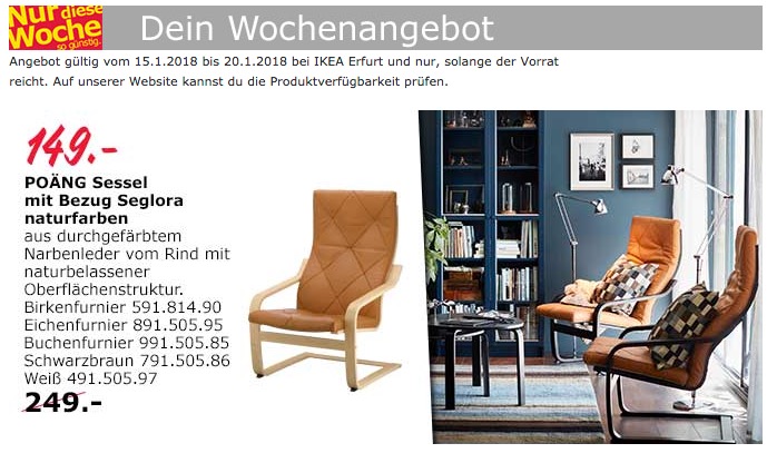 IKEA POÄNG Sessel - jetzt 40% billiger IKEA POÄNG Sessel - jetzt 40% billiger