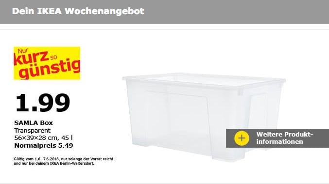 IKEA SALMA Box, 45 Liter - jetzt 64% billiger IKEA SALMA Box, 45 Liter - jetzt 64% billiger