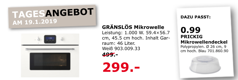 IKEA Siegen - GRÄNSLÖS Mikrowelle, weiß IKEA Siegen - GRÄNSLÖS Mikrowelle, weiß