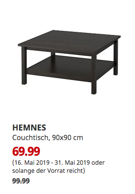IKEA Sindelfingen - HEMNES Couchtisch, schwarzbraun, 90x90 cm IKEA Sindelfingen - HEMNES Couchtisch, schwarzbraun, 90x90 cm