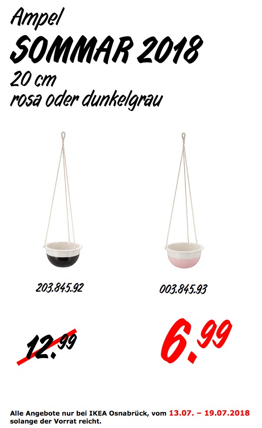 IKEA SOMMAR 2018 Ampel, 20 cm - jetzt 46% billiger IKEA SOMMAR 2018 Ampel, 20 cm - jetzt 46% billiger
