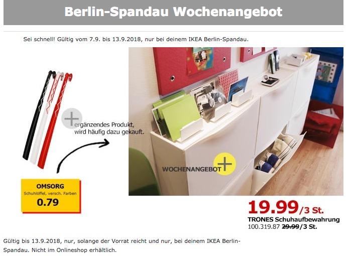 IKEA TRONES Schuhaufbewahrung 3 St - jetzt 33% billiger IKEA TRONES Schuhaufbewahrung 3 St - jetzt 33% billiger