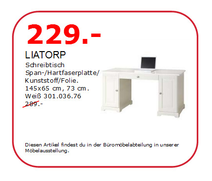 LIATORP Schrteibtisch, weiß, 145x65 cm, 73 cm hoch - jetzt 21% billiger LIATORP Schrteibtisch, weiß, 145x65 cm, 73 cm hoch - jetzt 21% billiger