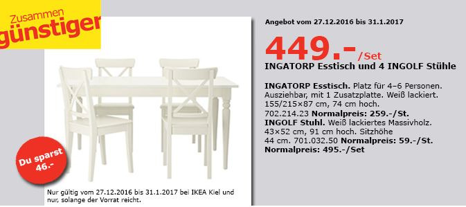 INGATORP Esstisch und 4 INGOLF Stühle, weiß - jetzt 9% billiger INGATORP Esstisch und 4 INGOLF Stühle, weiß - jetzt 9% billiger