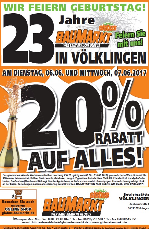 20 % Rabatt auf fast alles - jetzt 20% billiger 20 % Rabatt auf fast alles - jetzt 20% billiger